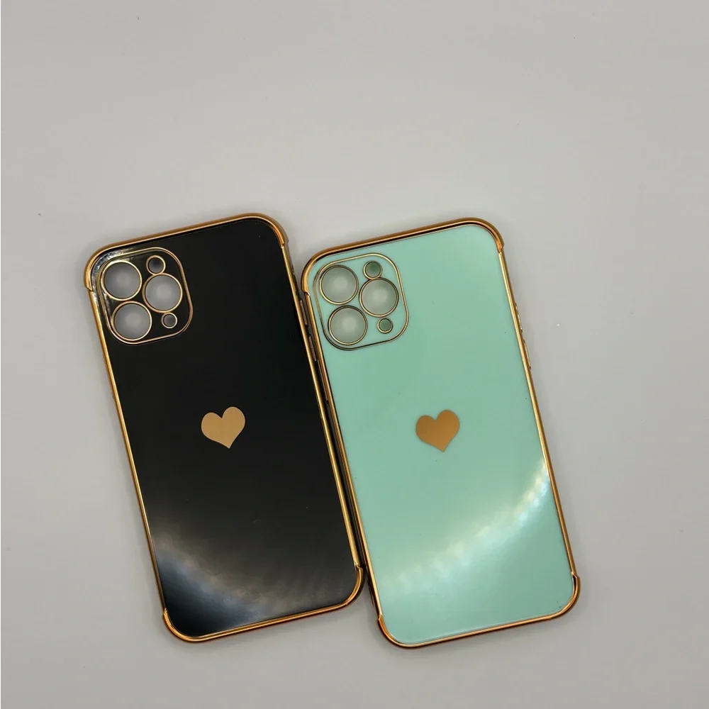Two Stylish Black and Mint IPhone 11 Pro Cases